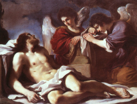 Angels Weeping Over the Dead Christ Giovanni Francesco Guercino