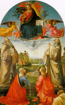 Christ in Heaven with Four Saints and a Donor Domenico Ghirlandaio