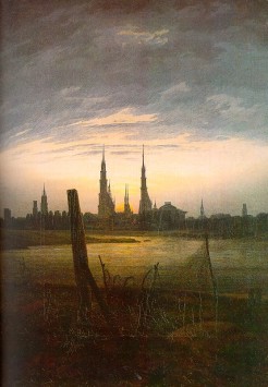 City at Moonrise Caspar David Friedrich