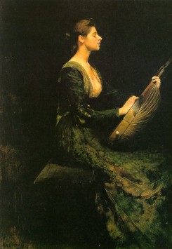 Lady with a Lute Thomas Wilmer Dewing