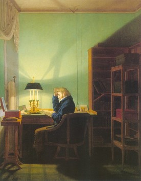 Man Reading by Lamplight Georg Friedrich Kersting