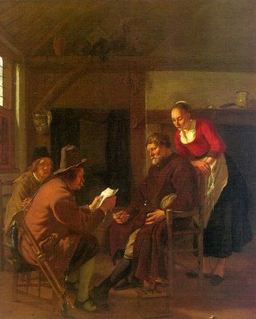 Messenger Reading to a Group in a Tavern Ludolf Leendertsz de Jongh