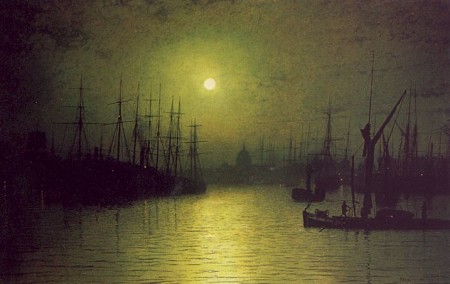 Nightfall Down the Thames John Atkinson Grimshaw