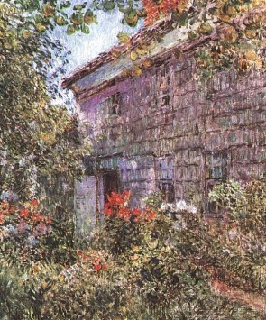 Old House and Garden at East Hampton, Long Island Childe Hassam