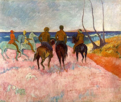 Riders on the Beach Paul Gauguin