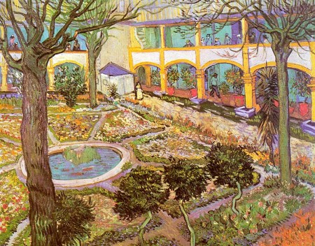 The Courtyard of the Hospital in Arles Vincent Van Gogh