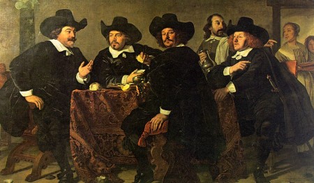 The Regents of the Kloveniersdoelen Eating a Meal of Oysters Bartholomeus van der Helst