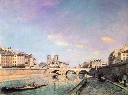 The Seine and Notre Dame in Paris Johann Jongkind