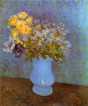Vase with Lilacs, Daisies and Anemones Vincent Van Gogh