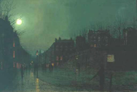 View of Heath Street by Night John Atkinson Grimshaw