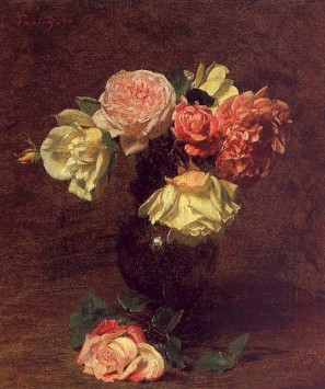 White and Pink Roses Henri Fantin-Latour
