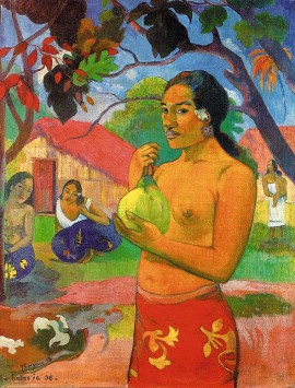 Woman Holding a Fruit Paul Gauguin