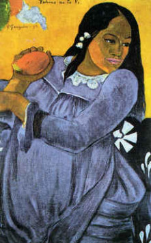Woman with Mango Paul Gauguin