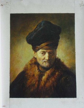 A Reproduction of Bust of an Old Man in a Fur Cap Rembrandt