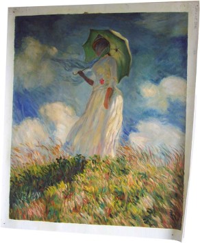 A Reproduction of Woman with a Parasol Claude Monet