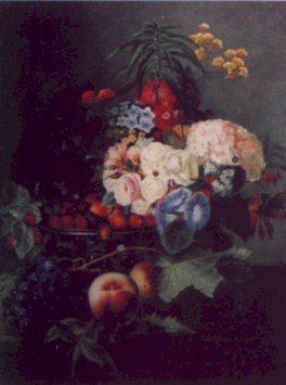 A Still Life of Fruit and Flowers Otto Diderich Ottesen