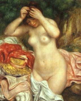Bather Arranging Her Hair Pierre Renoir