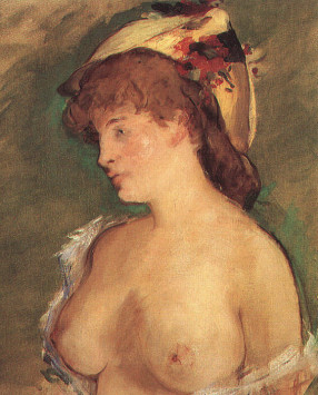 Blond Woman with Bare Breasts Edouard Manet