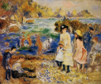 Children on the Seashore, Guernsey Pierre Renoir