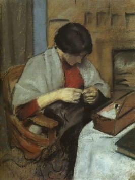 Elisabeth Gerhardt Sewing August Macke