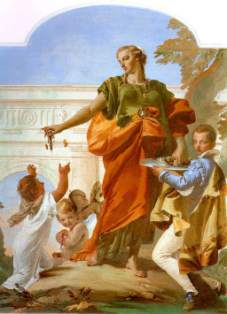 Generosity Bestowing Her Gifts Giovanni Battista Tiepolo