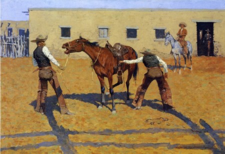 His First Lesson Frederic Remington