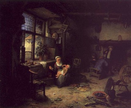 Interior with Peasants Adriaen Van Ostade