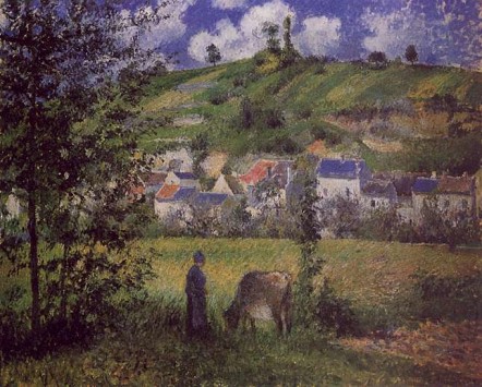 Landscape at Chaponval Camille Pissarro