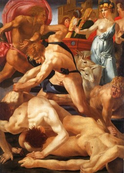 Moses Defending the Daughters of Jethro Rosso Fiorentino