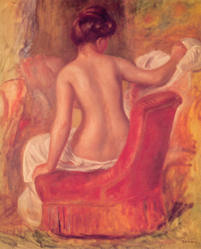 Nude in a Chair Pierre Renoir