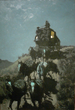 Old Stage Coach of the Plains Frederic Remington