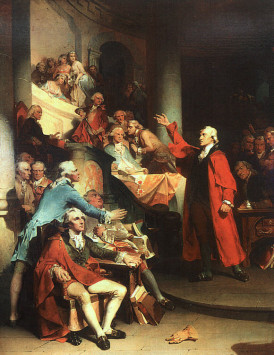 Patrick Henry in the House of Burgesses of Virginia, Delivering his Celebrated Speech Against the Stamp Act Peter F Rothermel