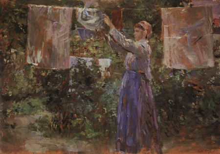 Peasant Hanging out the Washing Berthe Morisot