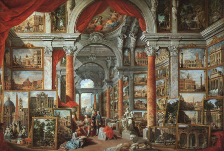 Picture Gallery with Views of Modern Rome Giovanni Paolo Pannini