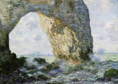 Rock Arch West of Etretat : The Manneport Claude Monet