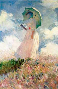 Study of a Figure Outdoors: Woman with a Parasol, Facing Left Claude Monet