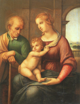 The Holy Family with Beardless St.Joseph Raphael