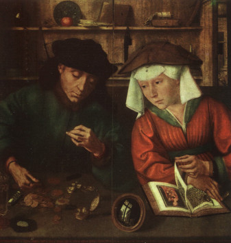 The Moneylender and his Wife Quentin Massys