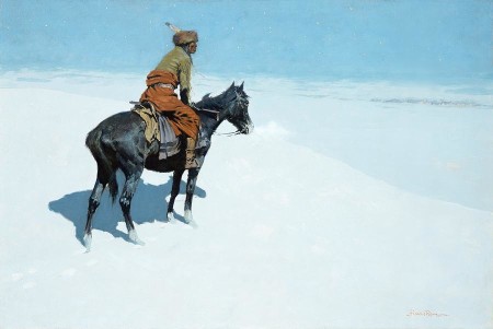 The Scout Friends Or Enemies Friends or Foes Frederic Remington