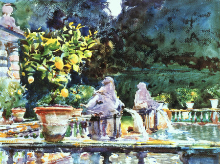 Villa di Marlia A Fountain John Singer Sargent