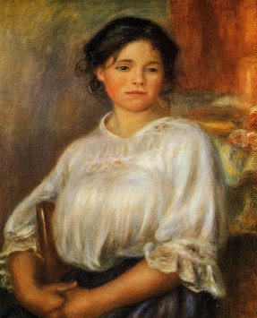 Young Woman Seated Pierre Renoir