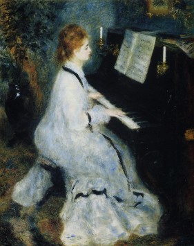 Young Woman at the Piano Pierre Renoir