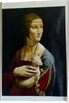 A Reproduction of Cecilia Gallerani : Lady with an Ermine Leonardo Da Vinci