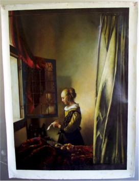 A Reproduction of "Girl Reading a Letter at an Open Window" Jan Vermeer