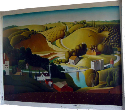A Reproduction of "Stone City, Iowa" Grant Wood