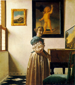 Lady Standing at a Virginal Jan Vermeer