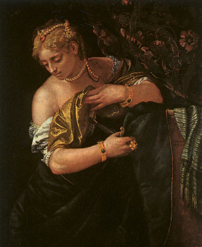 Lucretia Stabbing Herself Paolo Veronese