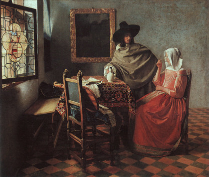The Glass of Wine Jan Vermeer