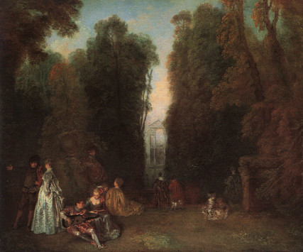 View Through the Trees in the Park of Pierre Crozat Antoine Watteau